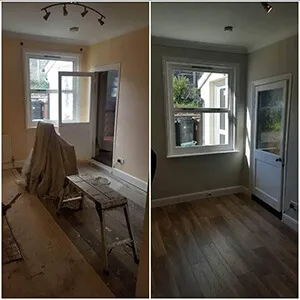 before and after floor
