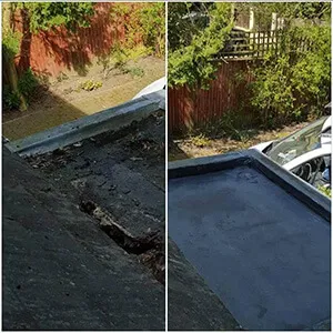 before and after roof