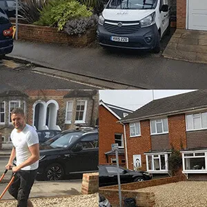 before and after driveway